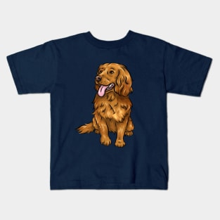 Cute Red Cocker Spaniel Dog Kids T-Shirt